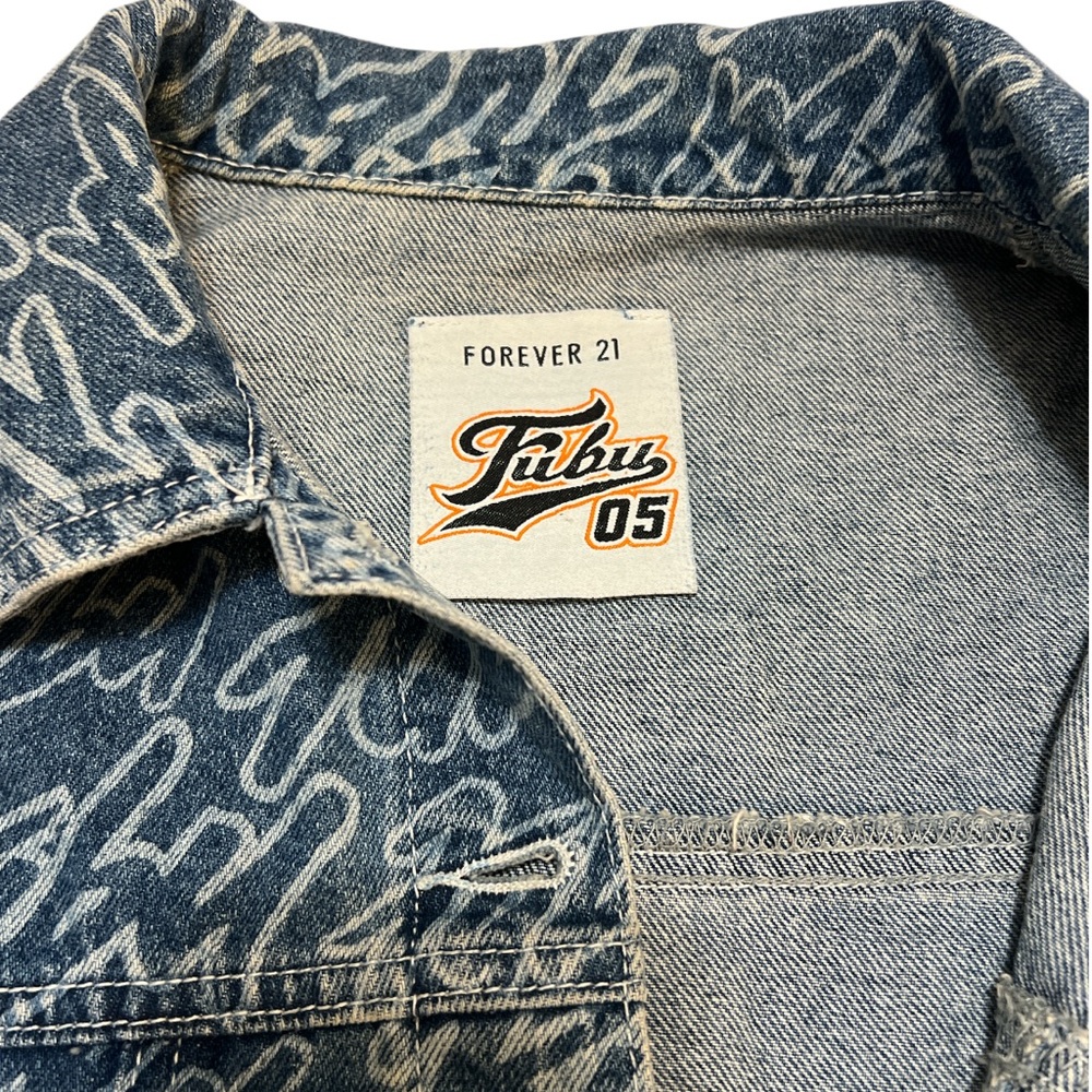 Forever 21 x Fubu Cropped Denim Jacket - Picture 2 of 8